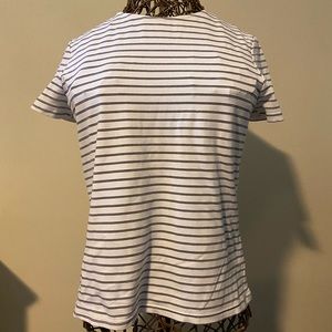 Women’s T-Shirt, Black and White Stripes.